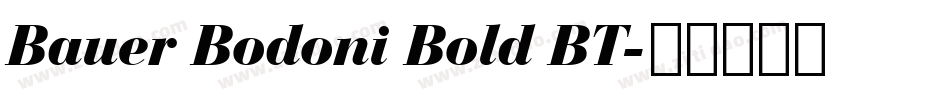Bauer Bodoni Bold BT字体转换